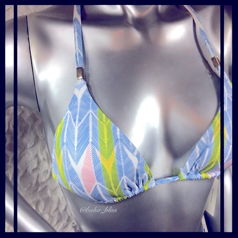 TART COLLECTIONS Nordstrom’s String Bikini Top Blue Print NWT - Picture 6 of 8